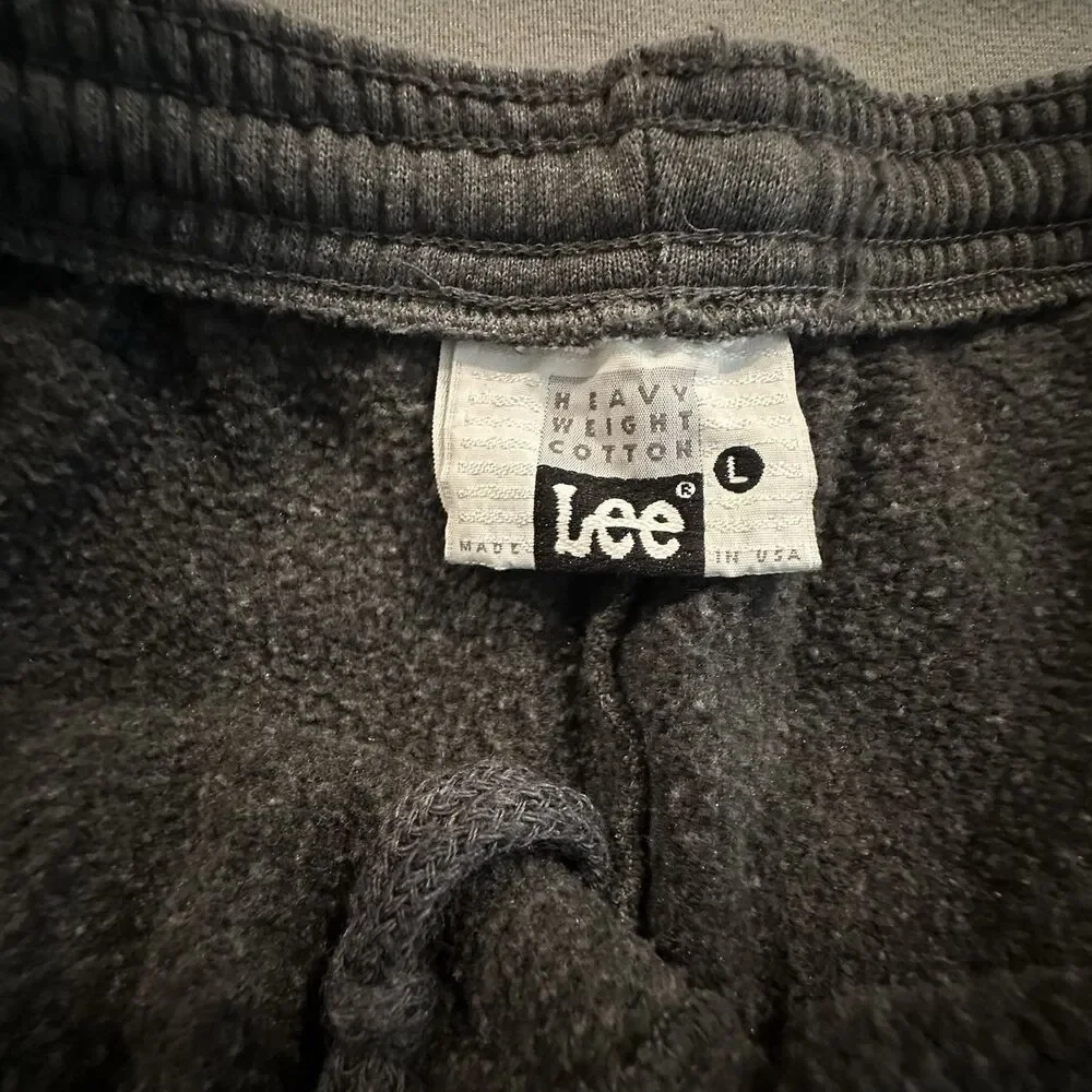 Vintage 90s Lee Heavyweight Sweatpants Mens L Cotton Made in USA Tapered Casual